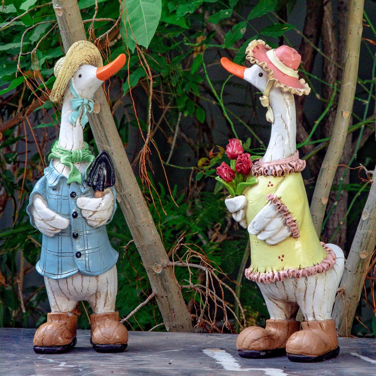 Lustige Cartoon Ente Garten Statuen