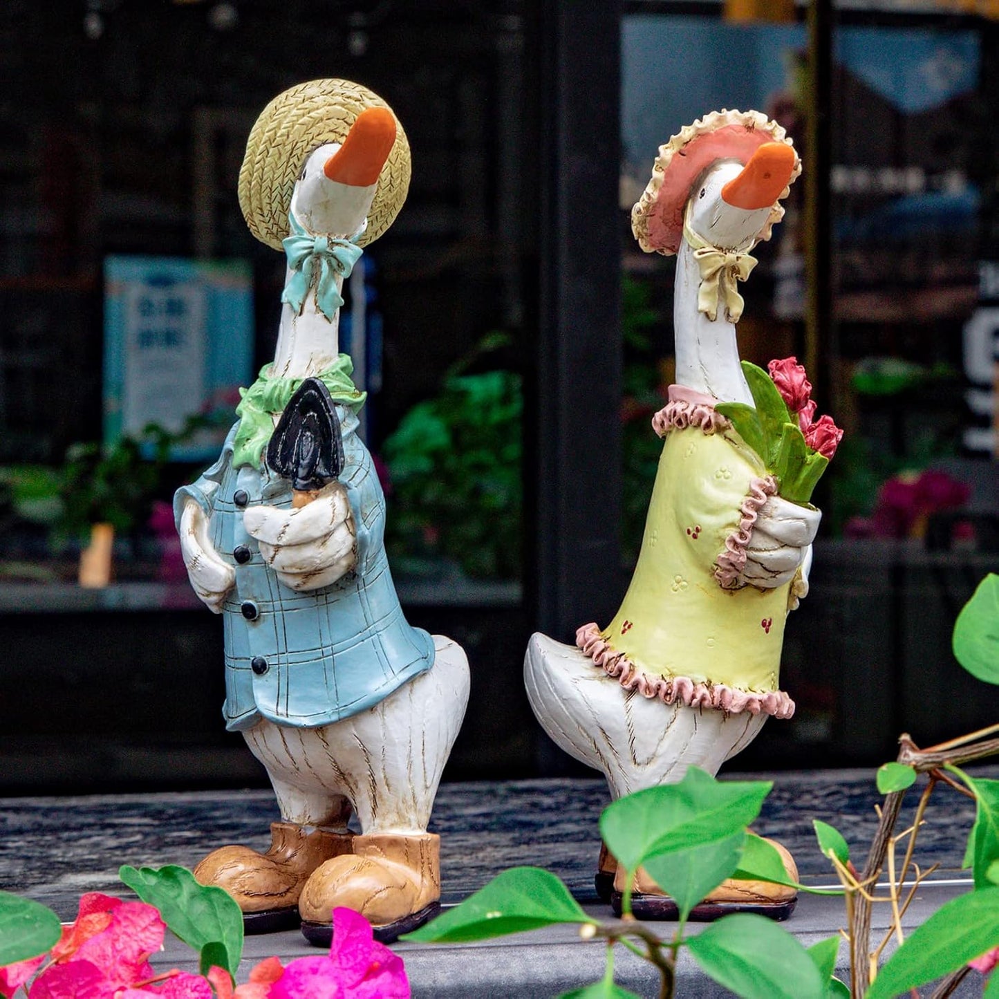 Lustige Cartoon Ente Garten Statuen