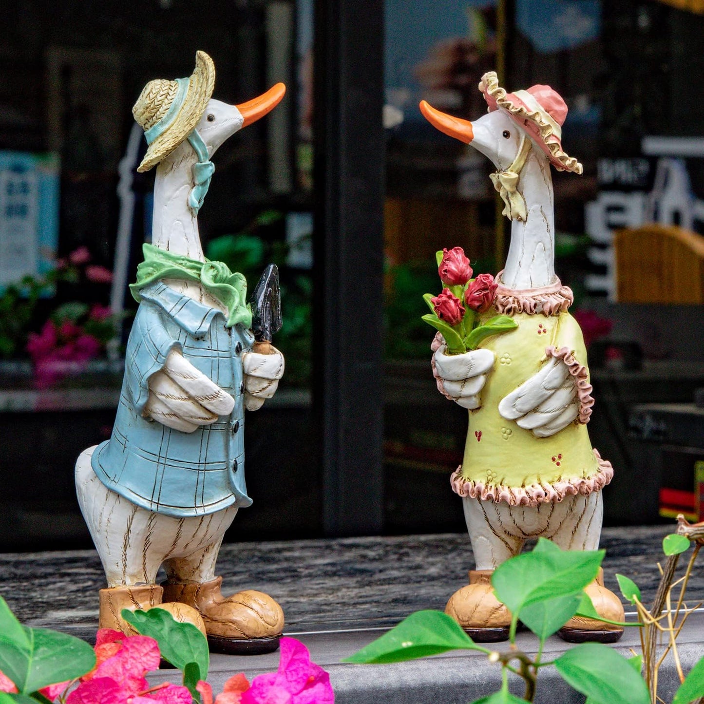 Lustige Cartoon Ente Garten Statuen