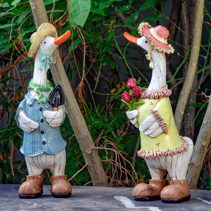 Lustige Cartoon Ente Garten Statuen