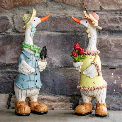 Lustige Cartoon Ente Garten Statuen